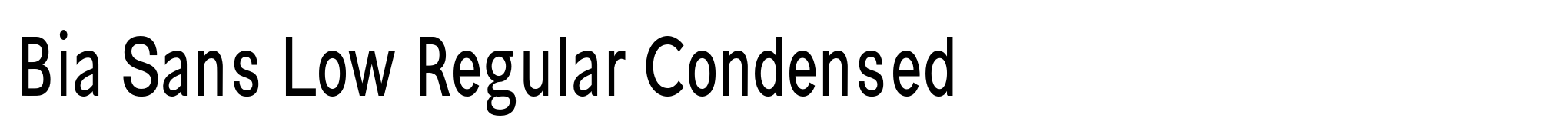 Bia Sans Low Regular Condensed image
